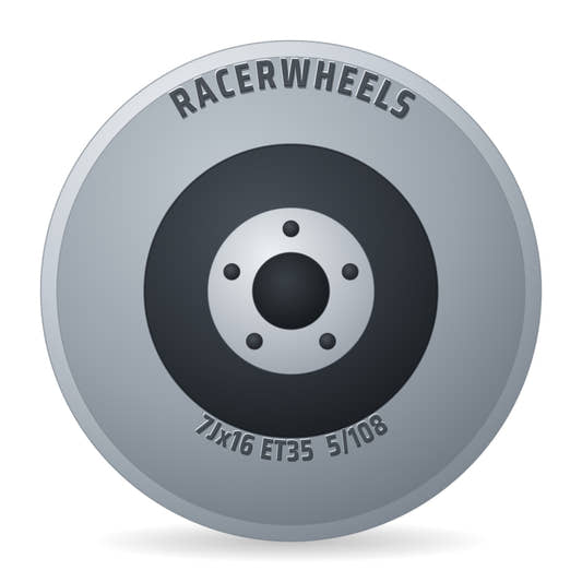 RacerWheels ICE Schwarz Satiniert Racer Felge 7x16 Zoll ET35 LK 5x108