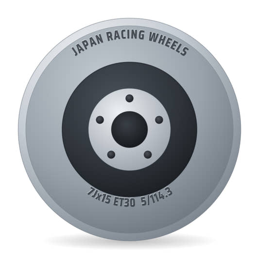 Japan Racing Wheels JR11 gloss black Felge 7x15 Zoll ET30 LK 5x114.3