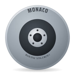 Monaco GPX gloss black polished Felge 8x19 Zoll ET42 LK 5x114.3 ML70.1