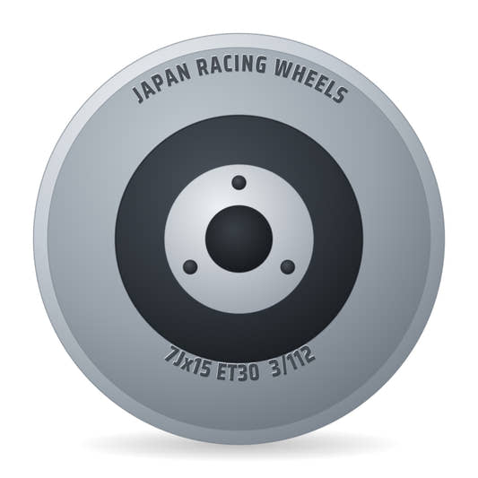 Japan Racing Wheels JR10 74.1 Felge 7x15 Zoll ET30 LK 3x112