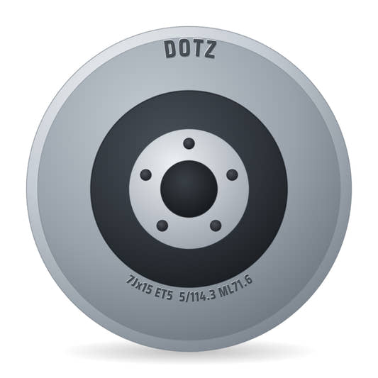 Dotz OR50S Felge: Dakar LK: 7x15 Zoll ET5 LK 5x114.3 ML71.6