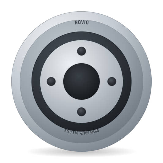 Novio Komplettrad 18x9.50-8 HF-217 4PR auf Felge 7.00x8 4/100/60 ET0 Stahl Grau