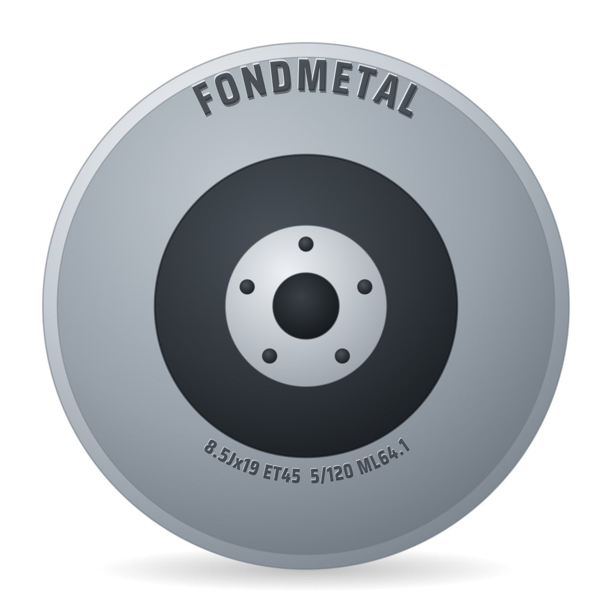Fondmetal 9RR glossy titanium Alufelge 8.5x19 Zoll ET45 LK 5x120 ML64.1