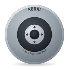 Ronal R46 black glossy Alufelge 6.5x15 Zoll ET38 LK 4x100 ML68