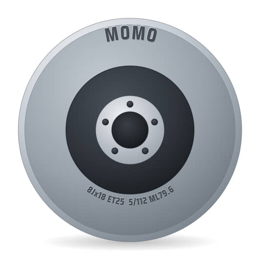 Momo Five matt titan polished Alufelge 8x18 Zoll ET25 LK 5x112 ML79.6