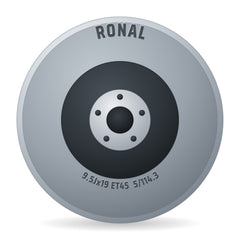 Ronal R68 Schwarz Matt Felge 9.5x19 Zoll ET45 LK 5x114.3