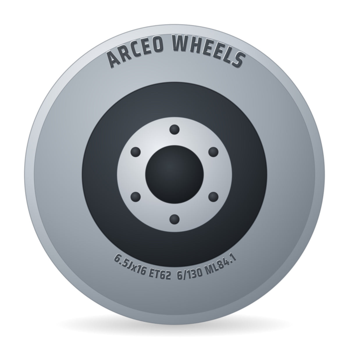 Arceo Wheels LT1 black lip diamond Alufelge 6.5x16 Zoll ET62 LK 6x130 ML84.1