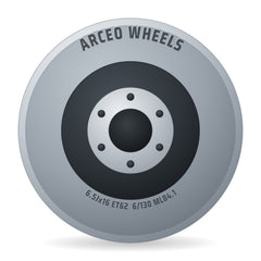 Arceo Wheels LT1 black lip diamond Alufelge 6.5x16 Zoll ET62 LK 6x130 ML84.1
