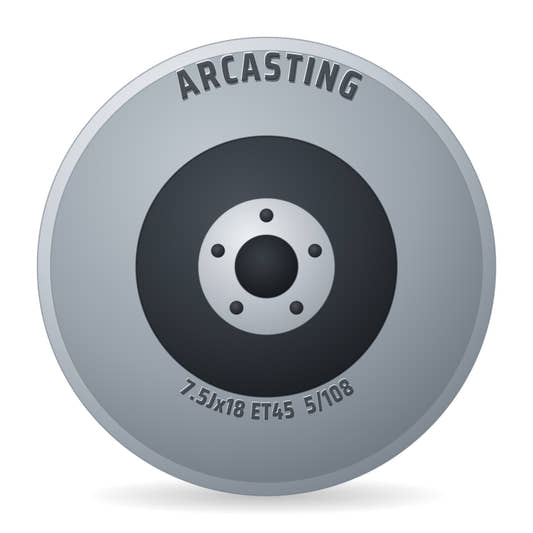 Arcasting Mammut5 Chrome Look Felge 7.5x18 Zoll ET45 LK 5x108