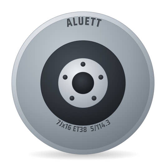 Aluett 87 Silber Felge 7x16 Zoll ET38 LK 5x114.3