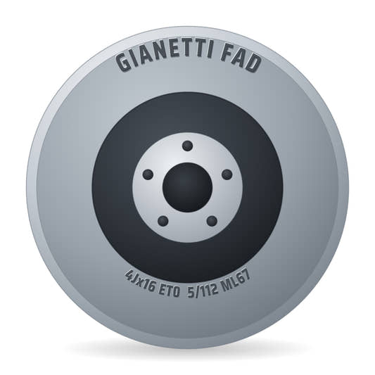 Gianetti FAD Stahlfelge 4.00x16 Zoll 5/112/67 ET0 31610174 E1 BZ ALV Silber RAL9006