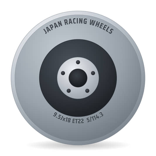 Japan Racing Wheels JR5 dark anodized bronze Felge 9.5x18 Zoll ET22 LK 5x114.3