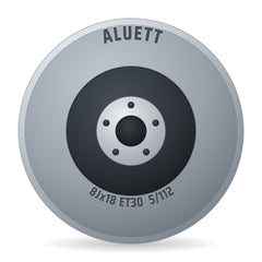 Aluett 56 Silber Felge 8x18 Zoll ET30 LK 5x112