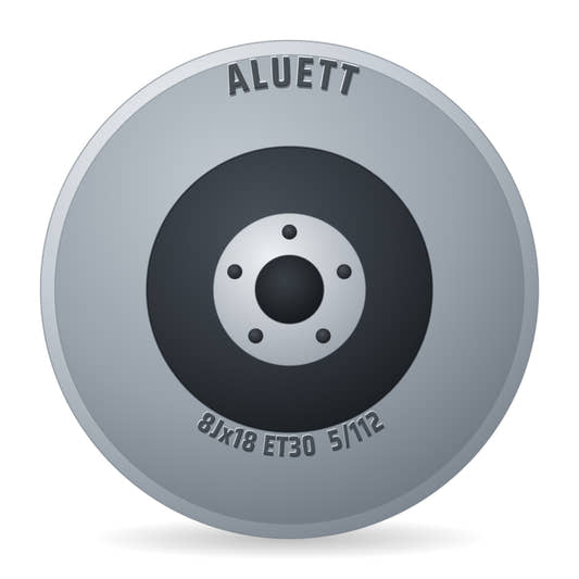Aluett 86 Schwarz Matt Verblendung Poliert Felge 8x18 Zoll ET30 LK 5x112