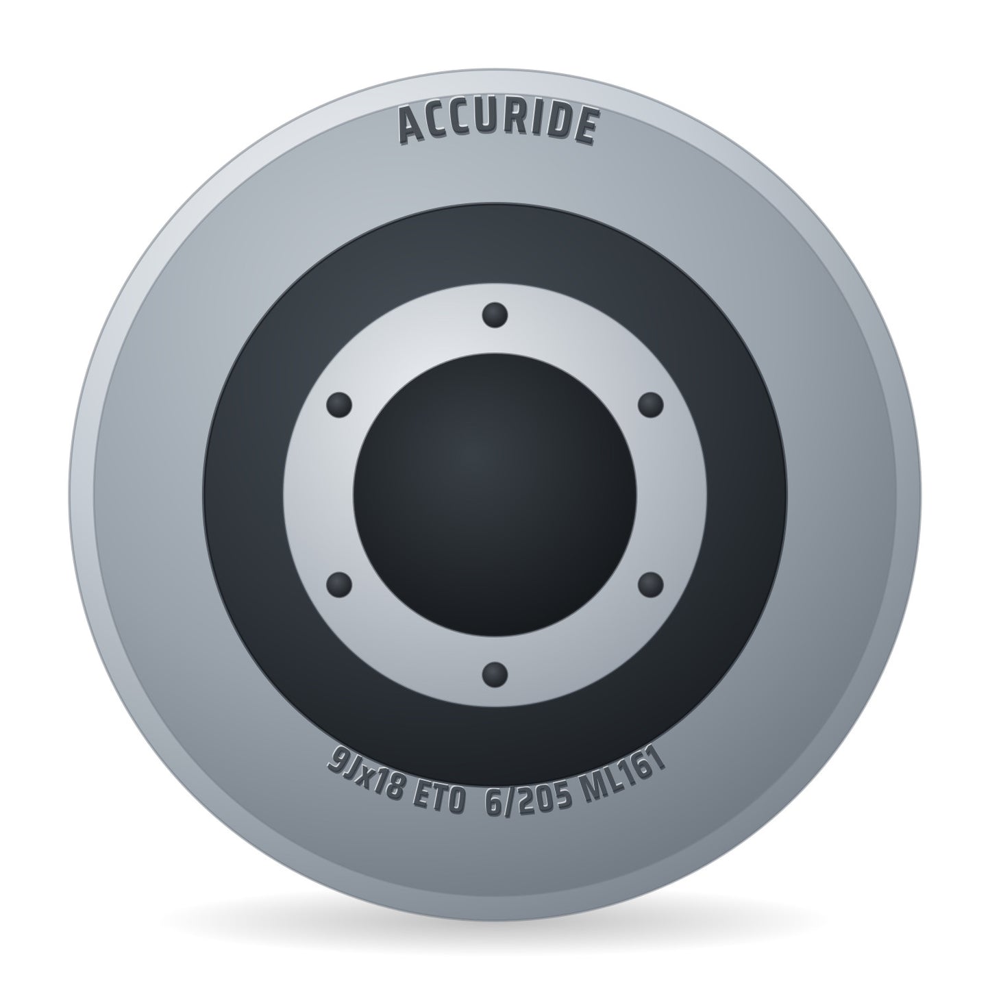 Accuride Stahlfelge 9x18 Zoll 6/205/161 ET0 32010135 A2 BZ ALV Silber RAL9006