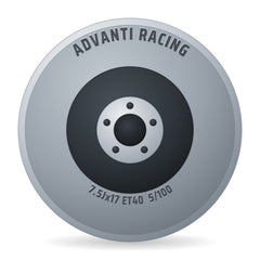 Advanti Racing Centurio (ADV15) DARK - Matt Gunmetal Felge 7.5x17 Zoll ET40 LK 5x100