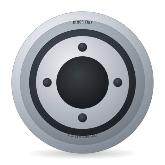 Kings Tire Komplettrad 3.50-8 V-9128 auf Felge 2.50Ax8 4/115/85 ET0