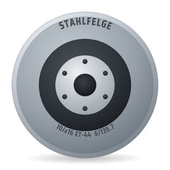 Stahlfelge Rocky AT Schwarz Jack Wheeler Felge 10x16 Zoll ET-44 LK 6x139.7