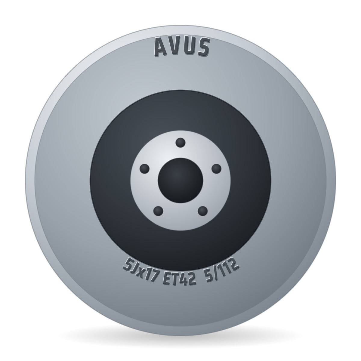 Avus 7 5xx17 NB66 6 AF19 RW 0.1 Hyper Silver Felge 7.5x17 Zoll ET42 LK 5x112