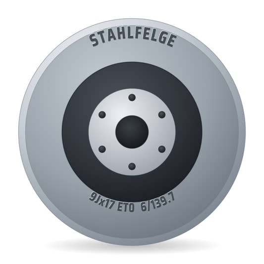 Stahlfelge Smoothie Schwarz Glanz Classic Felge 9x17 Zoll ET0 LK 6x139.7
