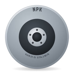 NPK Notradset R912 schwarz Alufelge 4x19 Zoll ET-15 LK 5x114.3 ML76