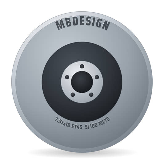 Mbdesign LV1 gold glänzend poliert Alufelge 7.5x18 Zoll ET45 LK 5x108 ML75