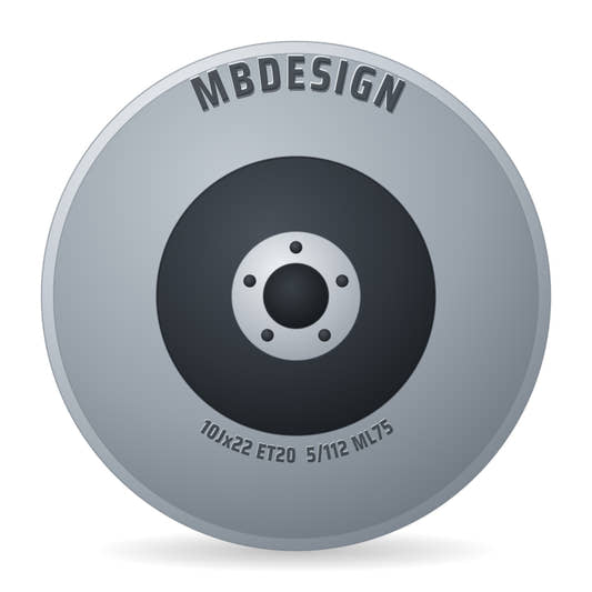 Mbdesign KV1 grau matt Alufelge 10x22 Zoll ET20 LK 5x112 ML75