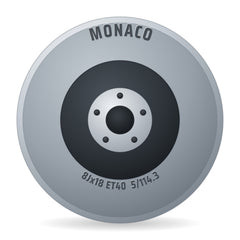 Monaco GPX Schwarz Glanz Felge 8x18 Zoll ET40 LK 5x114.3