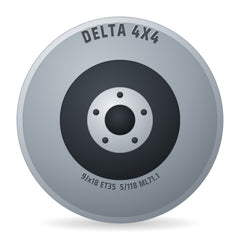 DELTA 4x4 LegacyForged schwarz matt Felge 9x18 Zoll ET35 LK 5x118 ML71.1