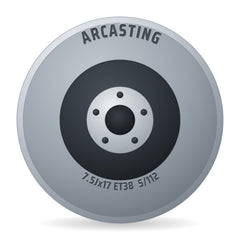 Arcasting Canova Glossy Anthracite Felge 7.5x17 Zoll ET38 LK 5x112