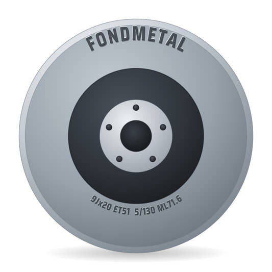 Fondmetal 9RR glossy titanium Alufelge 9x20 Zoll ET51 LK 5x130 ML71.6