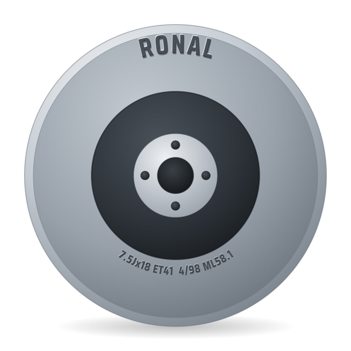 Ronal R73 REV-M rally white Alufelge 7.5x18 Zoll ET41 LK 4x98 ML58.1