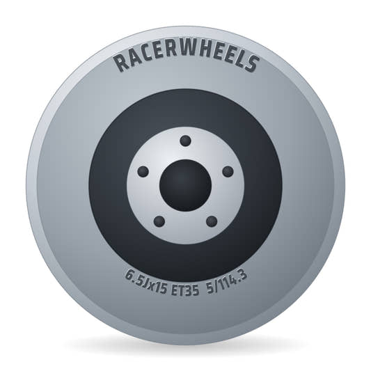 RacerWheels Zenith Silber Racer Felge 6.5x15 Zoll ET35 LK 5x114.3